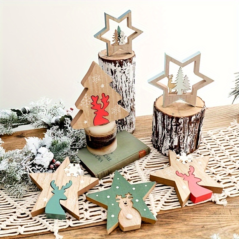 Christmas Wooden Ornaments Room Decor Christmas Gifts - Temu