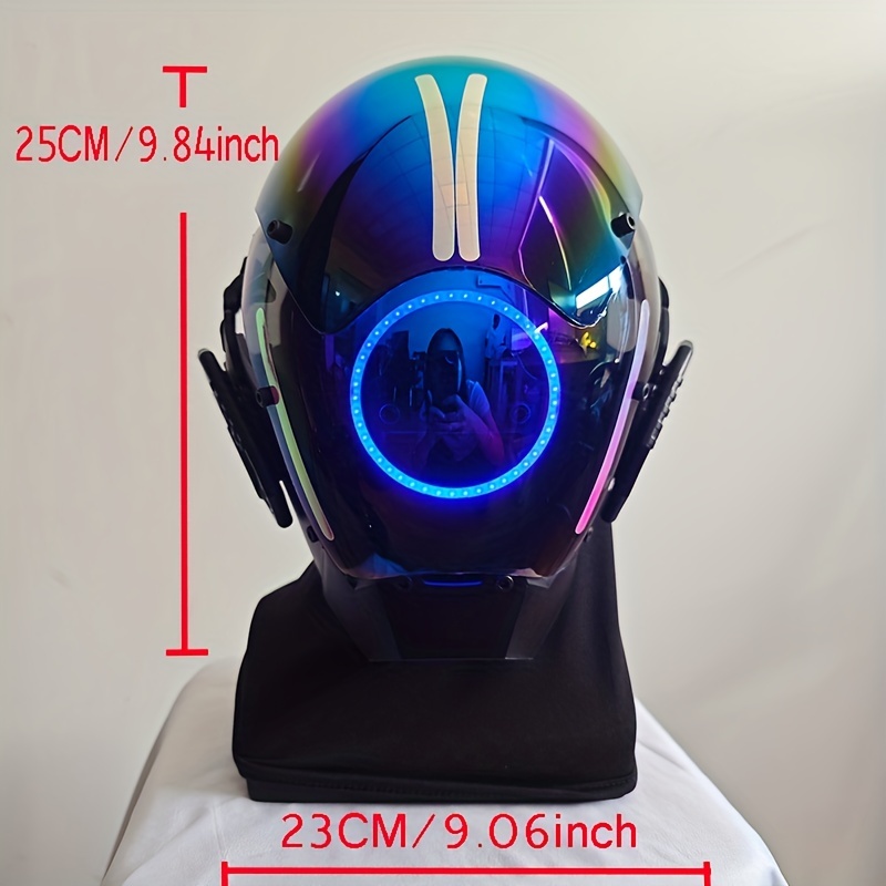 CASCO INTEGRAL CON MASCARA AZUL