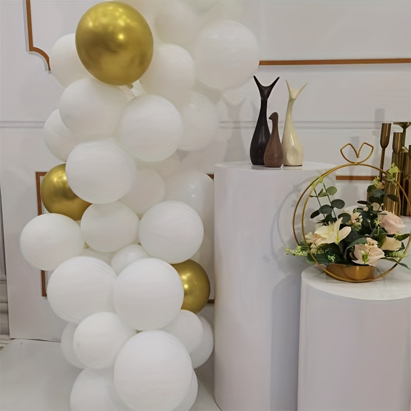 29 Piezas Globos Blancos Perla Globos Látex Plateados - Temu