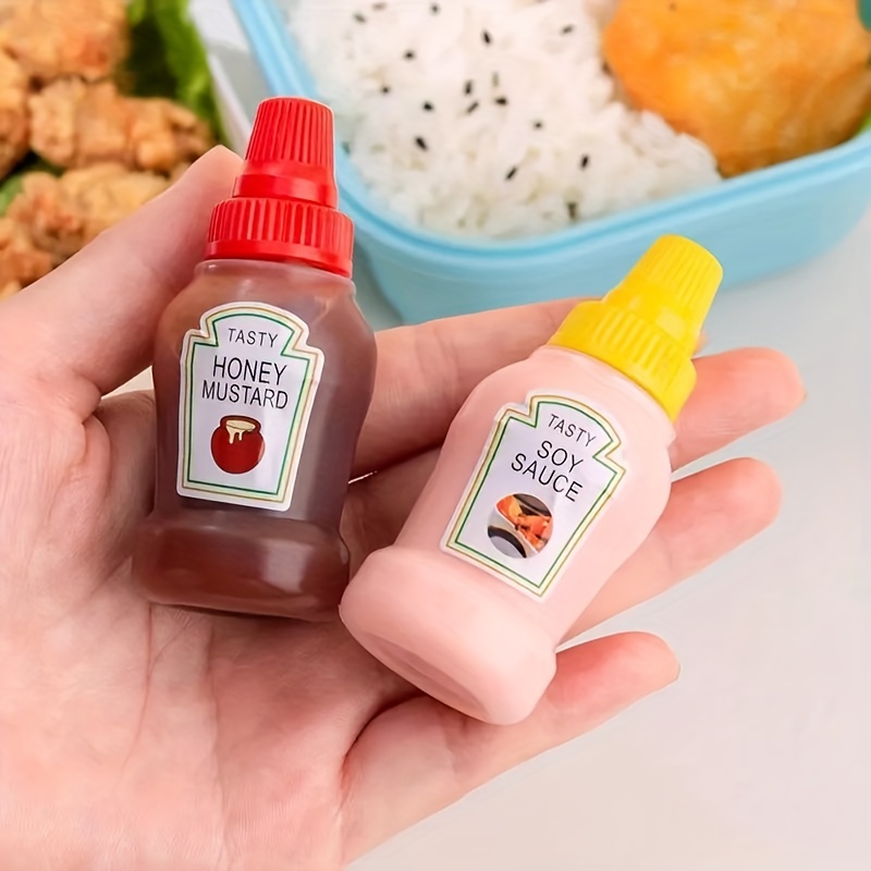 Portable Mini Ketchup and Salad Dressing Bottles for Bento Boxes - Set of  3/2 - Eco-Friendly and Convenient Seasoning Squeeze Containers – pocoro