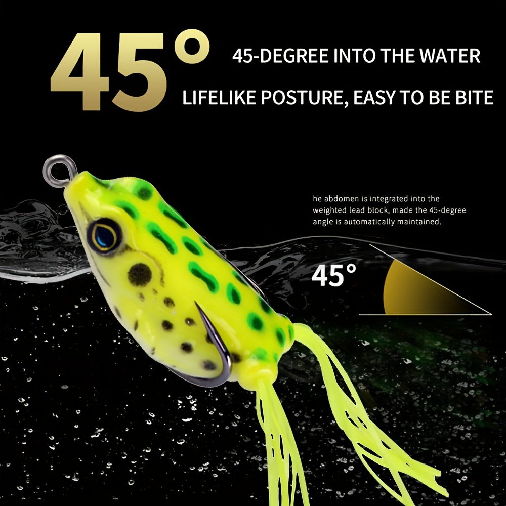 Frog Lure Fishing Lure Bionic Frog Bait Wit Double Hook - Temu