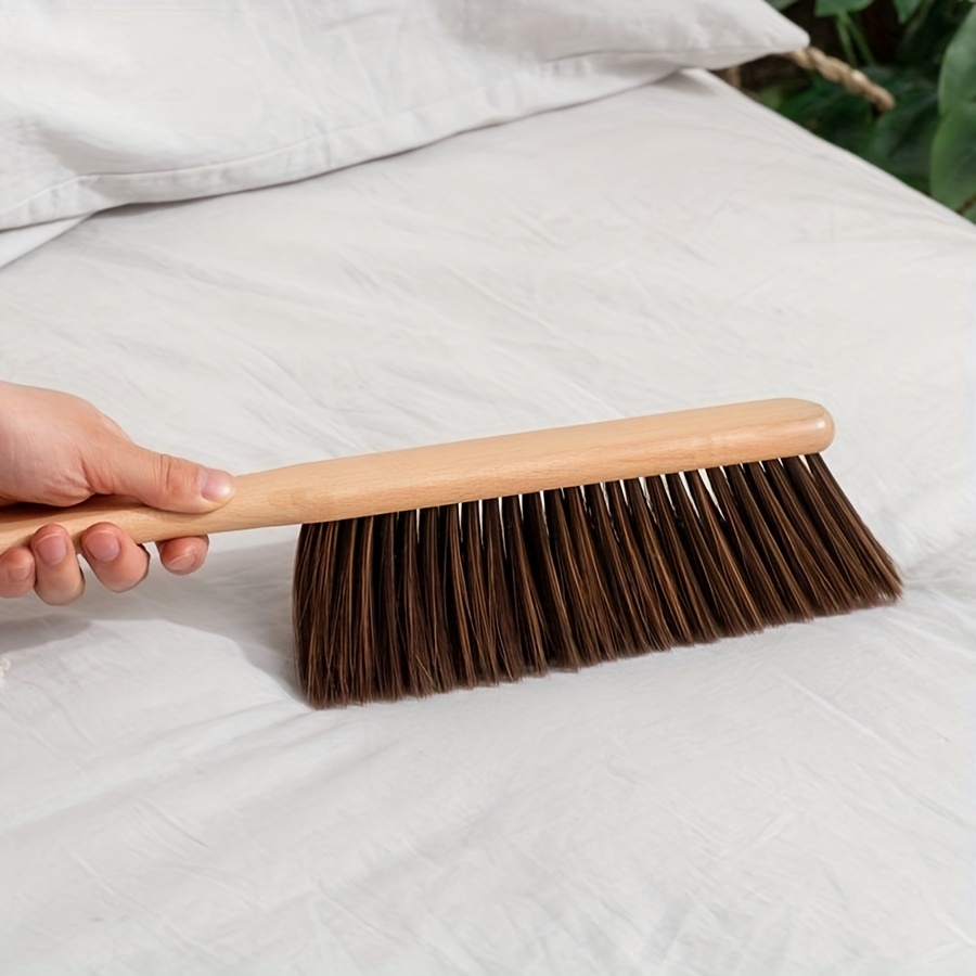 Cepillo de escoba de mano para cama del hogar, cepillos de  limpieza de alfombras de sofá, cepillo suave de mango largo para plumero,  dormitorio, encimera, carpintería, jardinería, muebles, cepillo de limpieza  (