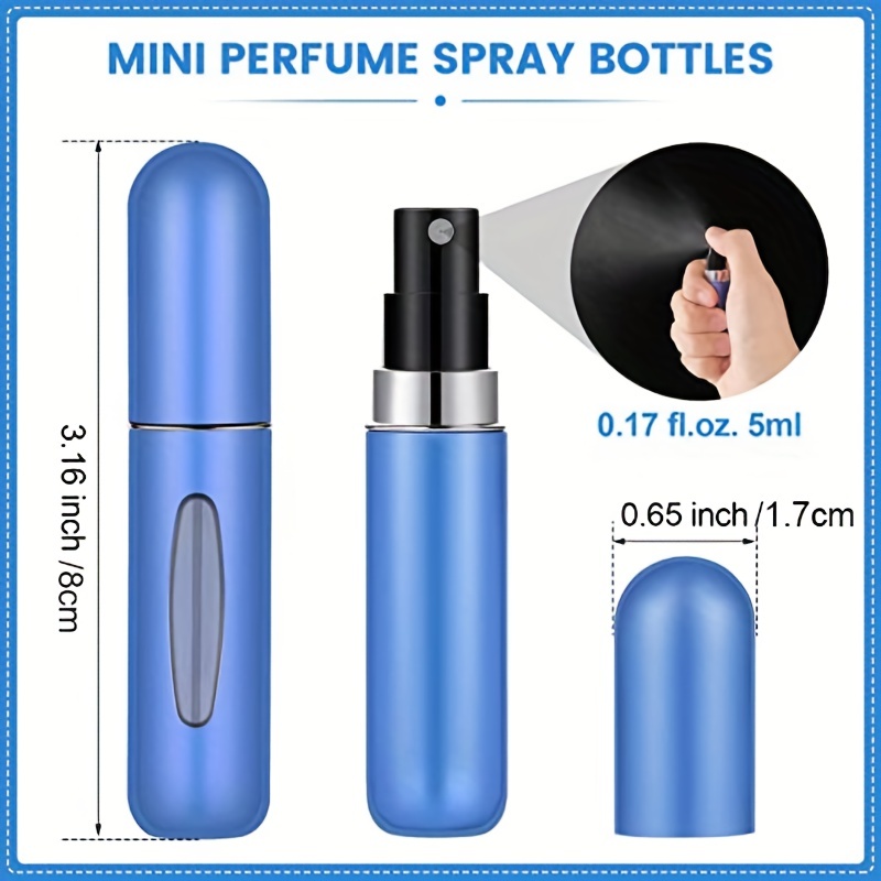 Travel Mini perfume Refillable Atomizer Container, Portable , Travel Size ,  Scent Pump Case, Fragrance Empty spray bottle for Traveling and Outgoing