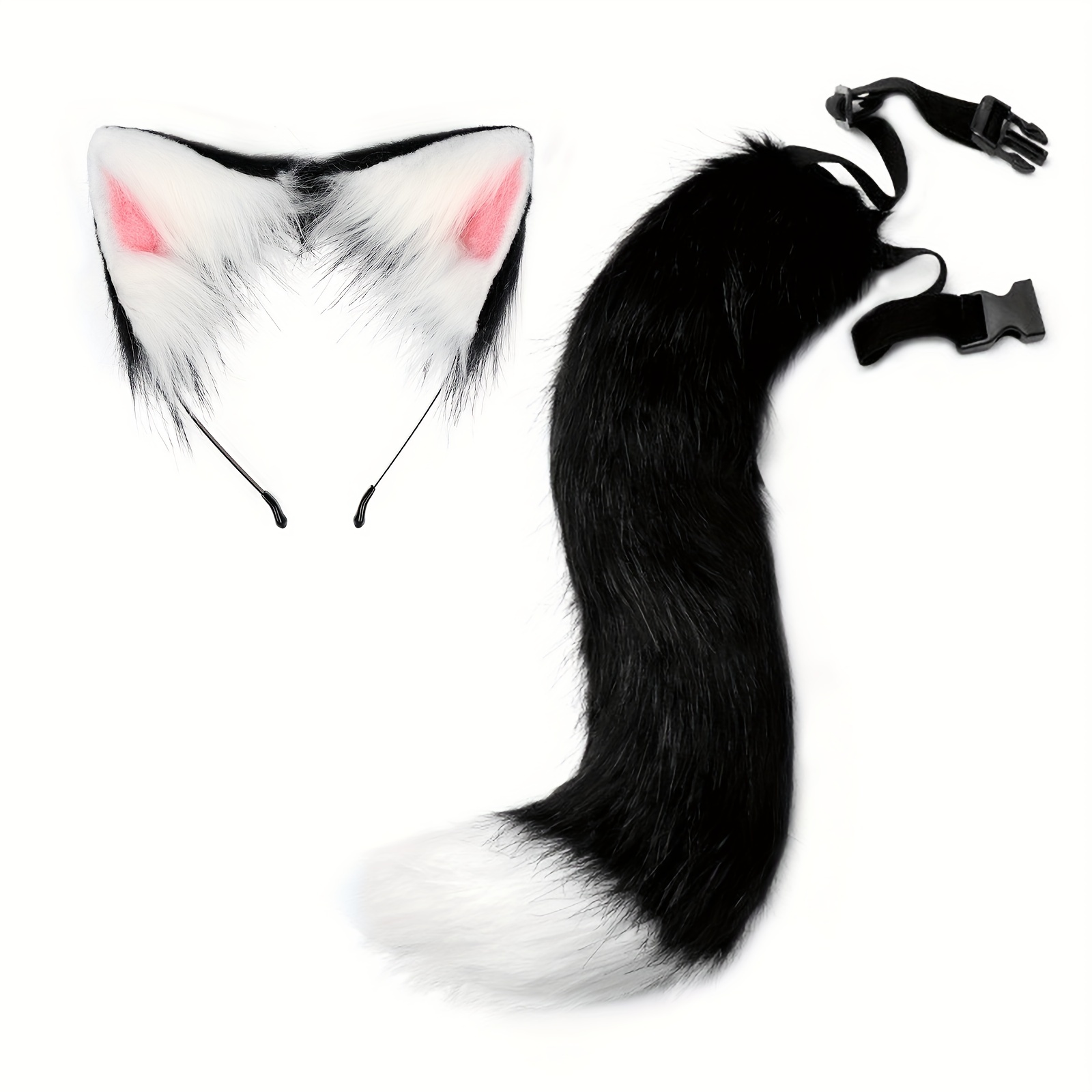Halloween Party Fox Tail Wolf Tail Plush Animal Ear Headband