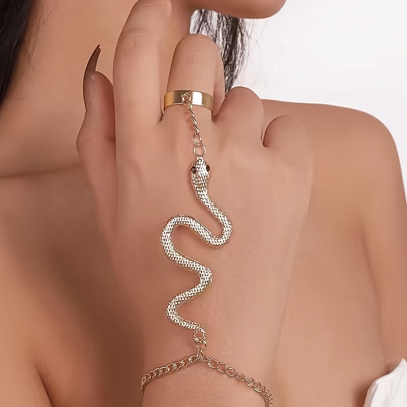 Exaggerated Design Small Snake Animal Bracelet Women's Niche Hand Jewelry, Jewels Cuff Bracelet,Temu