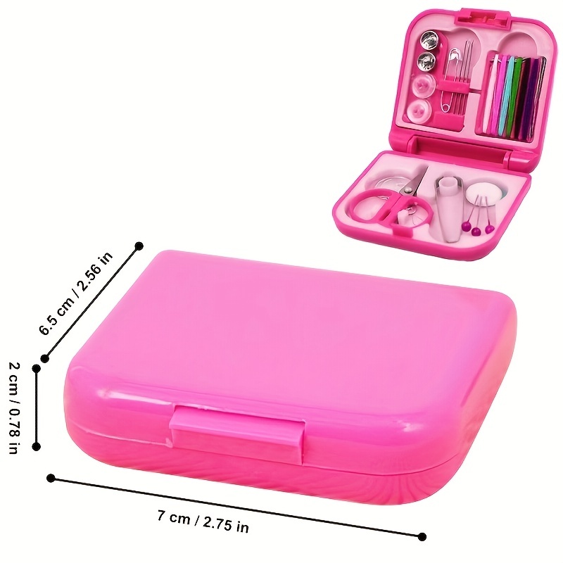 1pc Mini Portable Small Sewing Box Travel Household Sewing Kit Thread  Scissors Needles Pins,Mini Needle Box Portable Small Needle Bag Sewing Tool  Combination Set