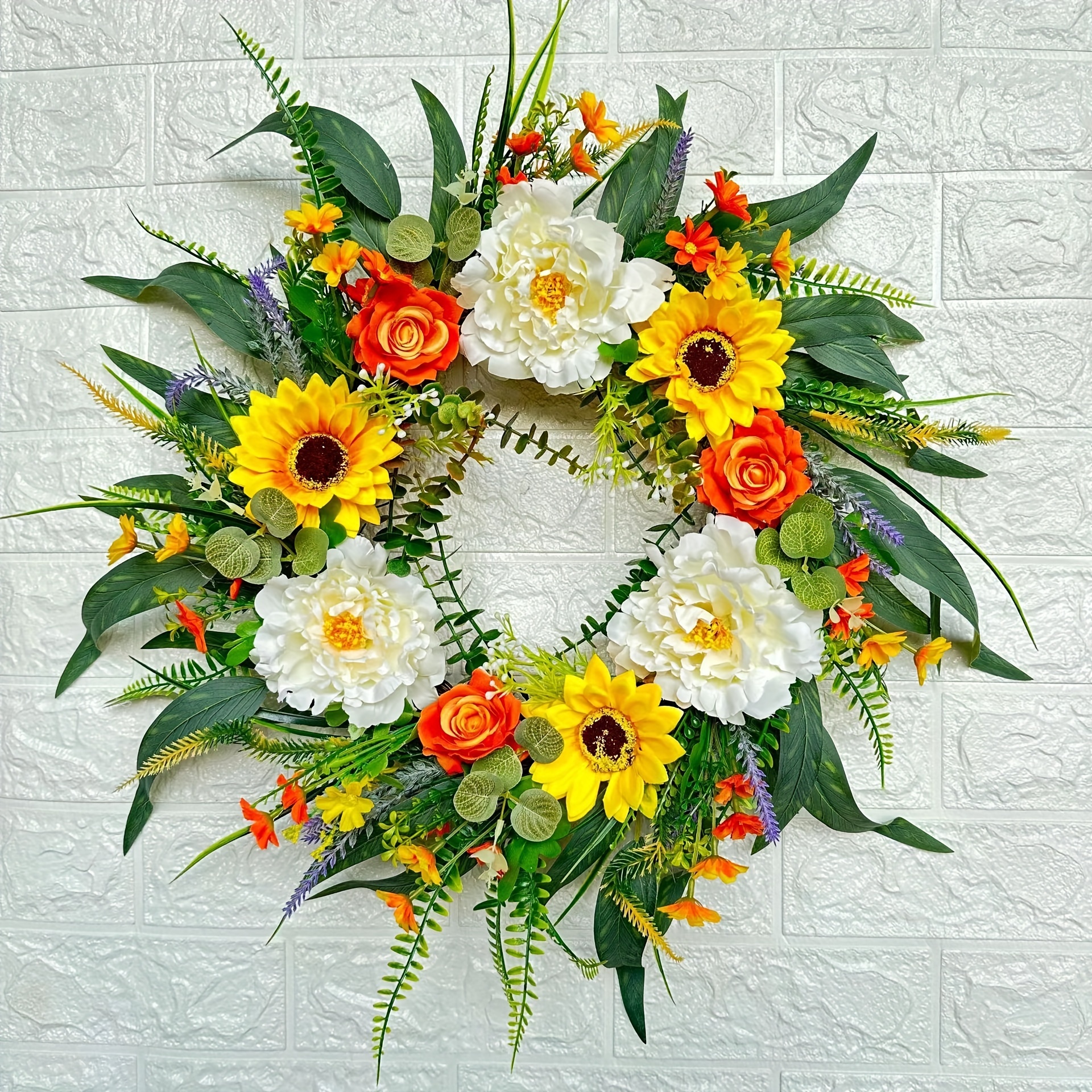 Sunflower Farmhouse wreaths, Spring/Summer wreath, Spring wreath