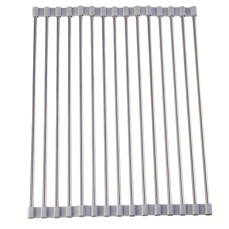 Sink Draining Rack Foldable Stainless Steel Shelf Retractable Water Filter