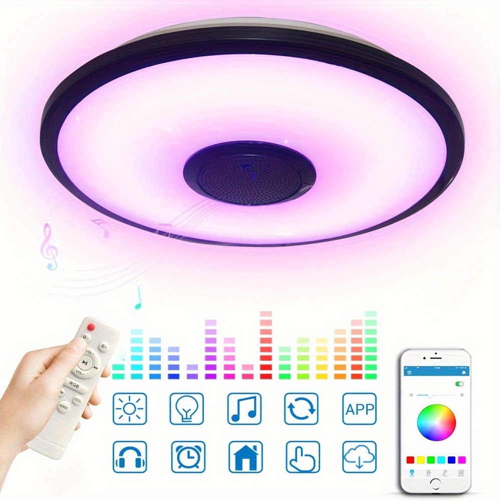 Plafoniera Smart Led RGBW Wifi Dimmerabile Effetto Cielo Stellato 40 cm IP44