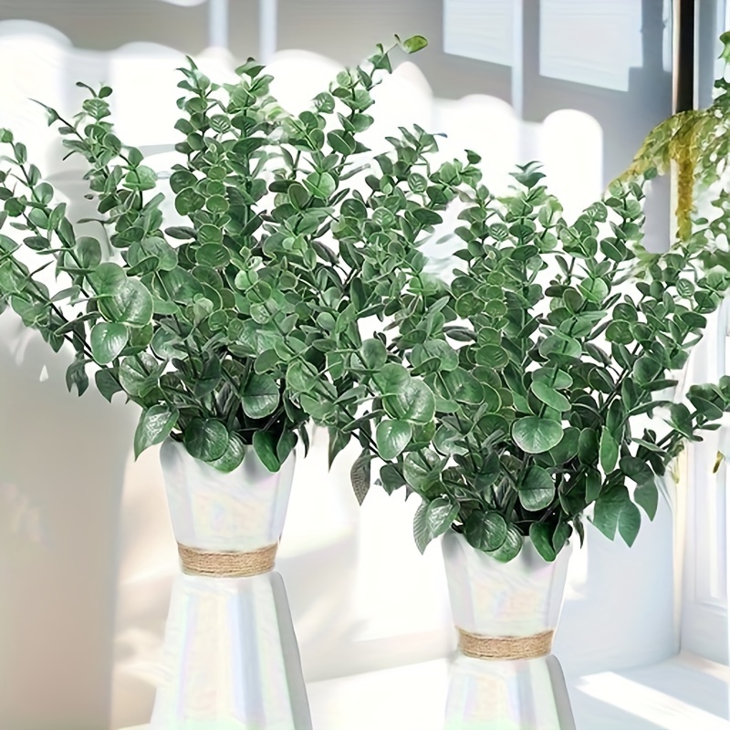 Fake Eucalyptus Stems Decor Artificial Eucalyptus Leaves - Temu