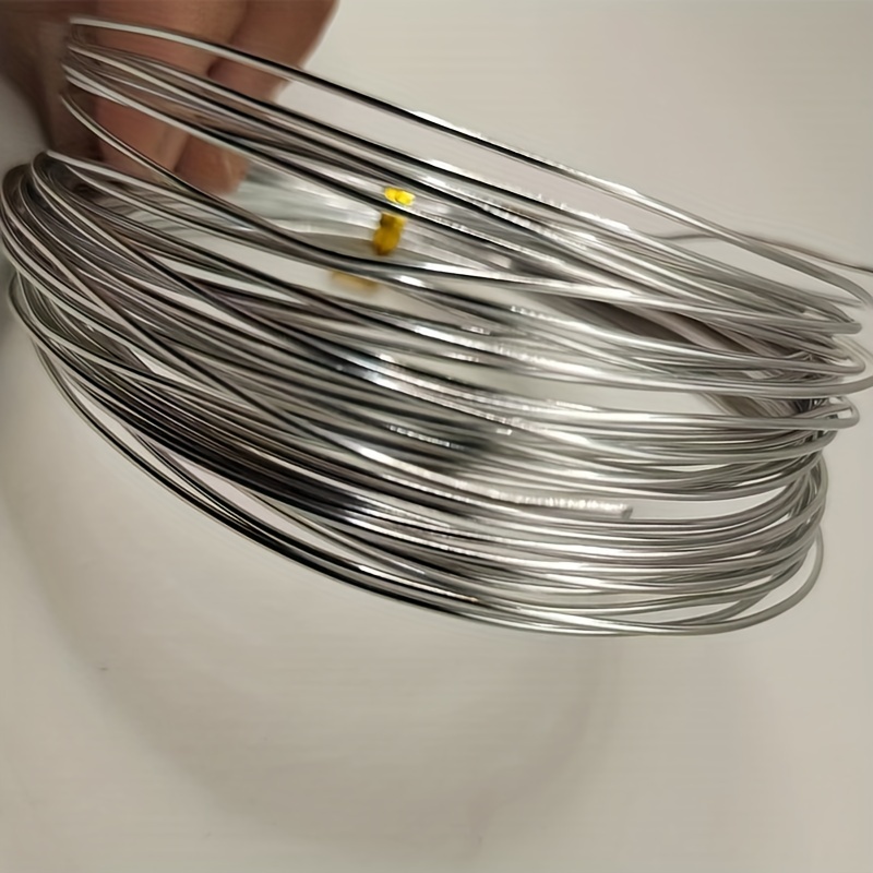 TecUnite Alambre de aluminio plateado, alambre de metal flexible para hacer  muñecas, esqueleto, manualidades (32.8 ft x 0.039 in)