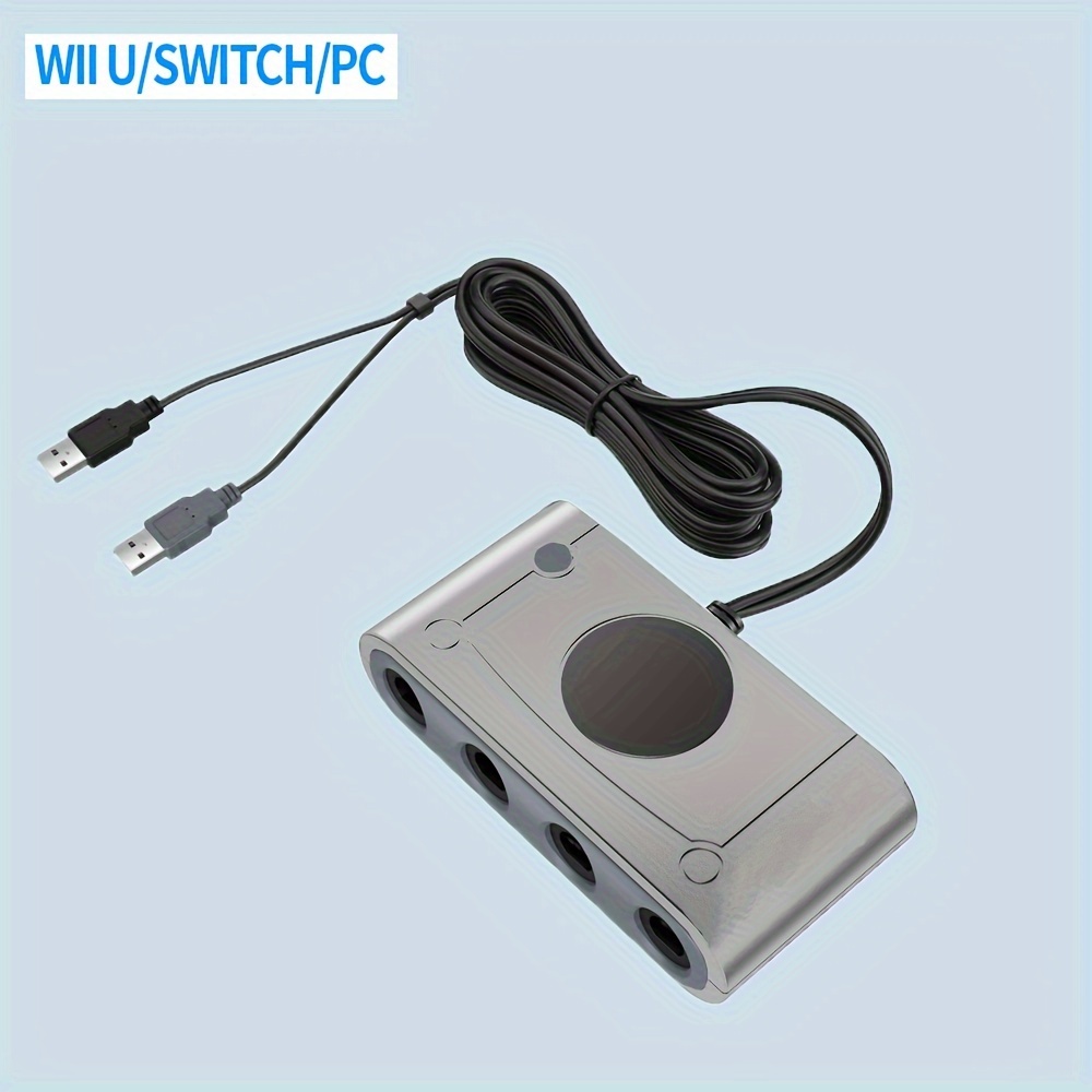 Adaptador CLOUDREAM para mando Gamecube, adaptador Super Smash Bros Switch  Gamecube para WII U, Switch y PC. Soporta funciones de turbo y vibración.  Sin controlador ni adaptador Lag & Gamecube