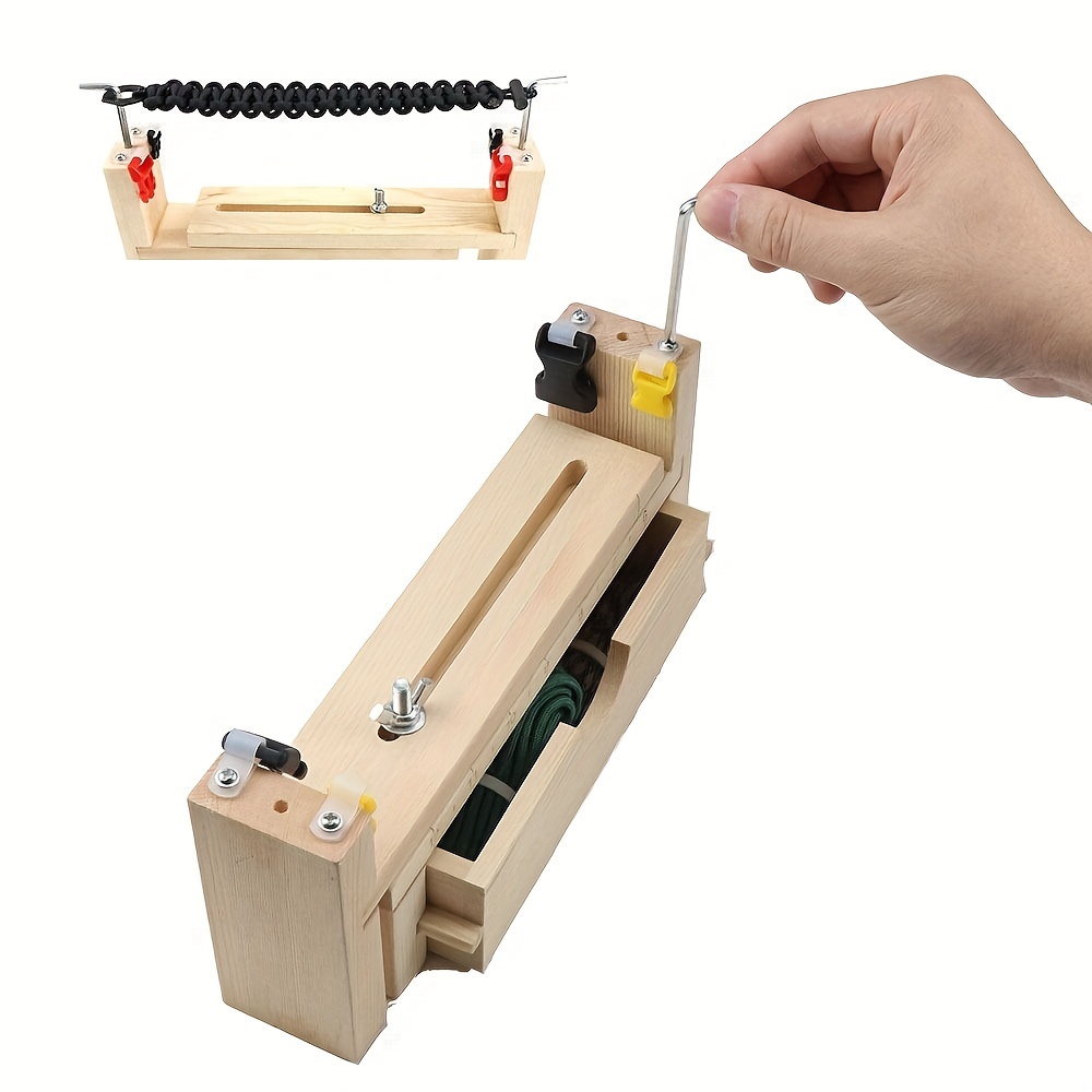Paracord Jig Wood Bracelet Maker DIY Crafts Tool Braiding Bracket