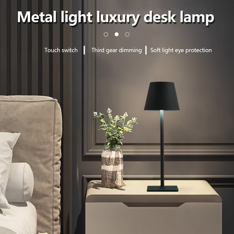 Magnetic Meta Table Lamp Dimming Reading Lamp Night Light for Bedroom  Office USA 