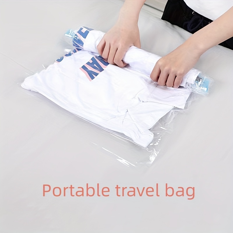 Vacuum Compression Bags For Travel Hand Roll Bag For Clothes - Temu