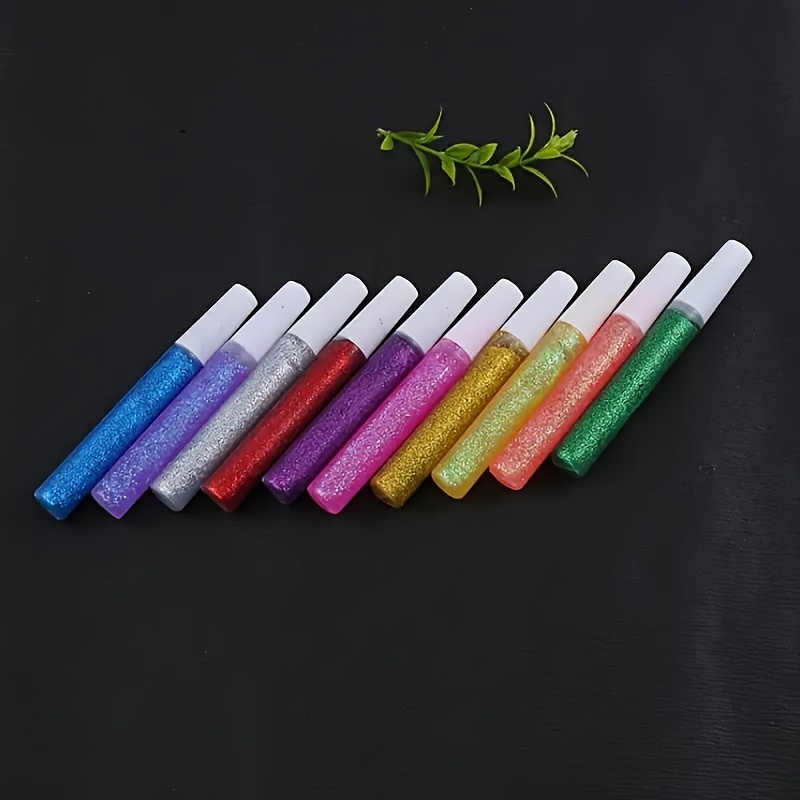 1 Pack (10pcs Different Colors Glitter Glue Sticks) - Non-Toxic Washable  Glitter Glue Sticks Set, DIY Art & Craft Glitter Pens, Glitter Glue Gel  Pens