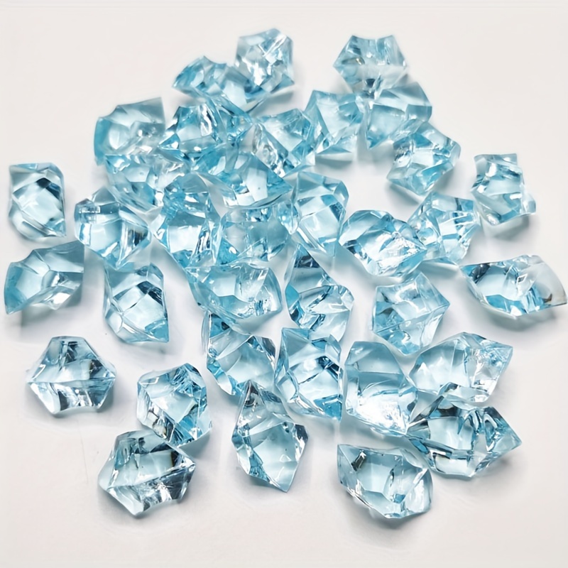 Acrylic Light Blue Diamond Vase Fillers Plastic Diamonds for Arts