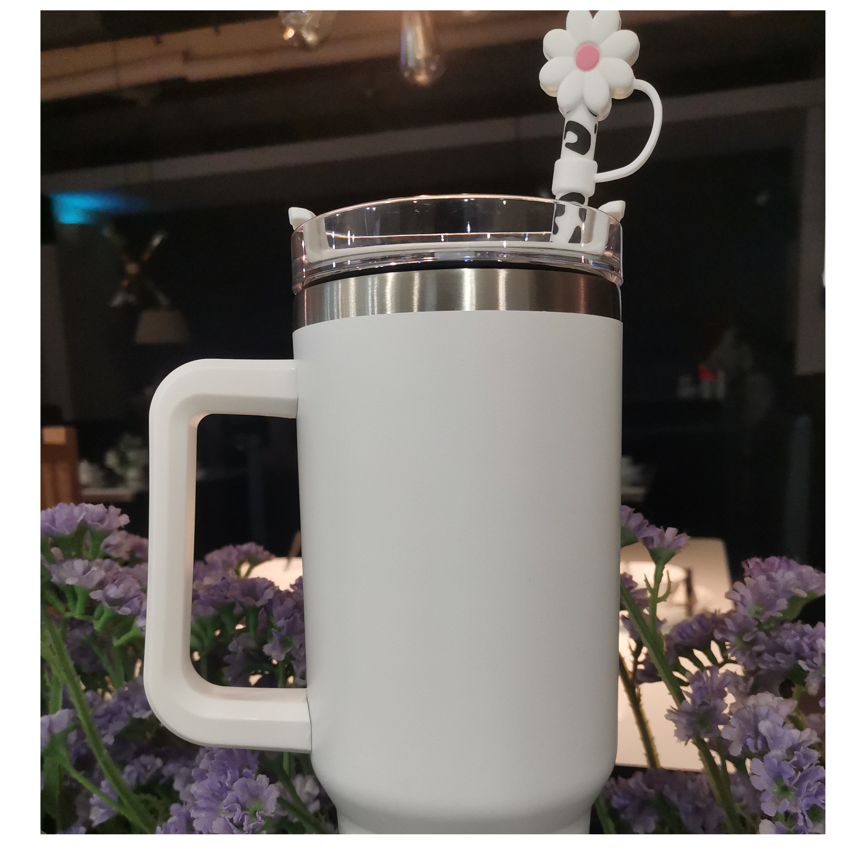 Cute Flower Reusable Straw Cover Dustproof Splash Proof - Temu