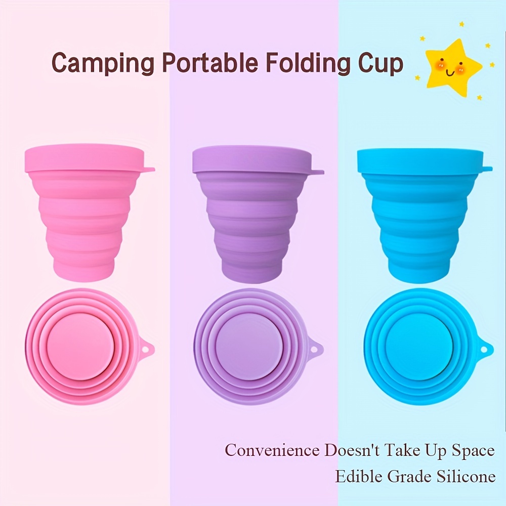 New Cute Cartoon Portable Telescopic Cup Reusable Folding Cup Creative Travel  Cup Birthday Gift Collapsible Drinking Cup - AliExpress