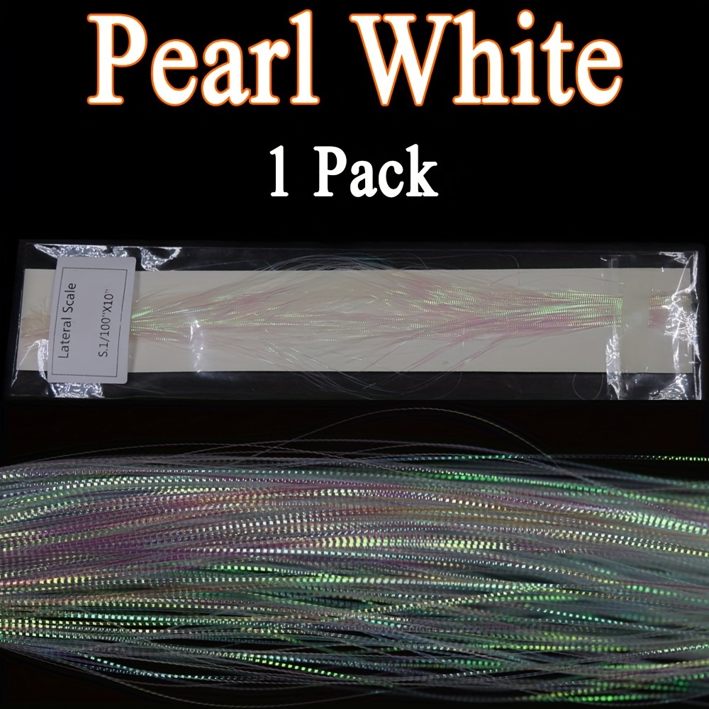 ICERIO 1pack 0.2mm Rainbow Fish Skin Flash Strands Fly Tying Materials