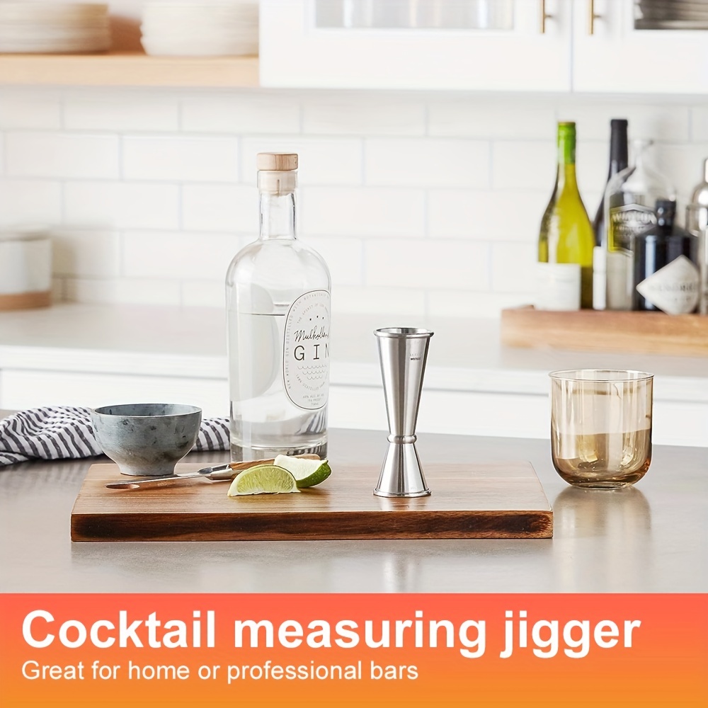 Jigger, Stainless Steel Shot Measure Cocktail Jigger, Spirit Measure Cup  Double Drink Measures Cups, For Bar Party Wine Cocktail Drink Shaker, Bar  Accessories, Bartending Utensils - Temu