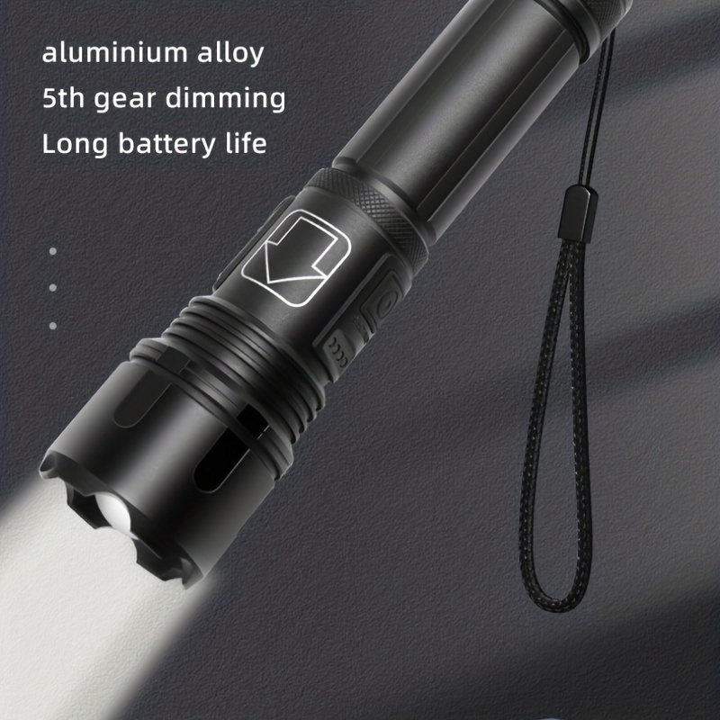 Rechargeable Led Torch Light Long Battery Life Battery - Temu