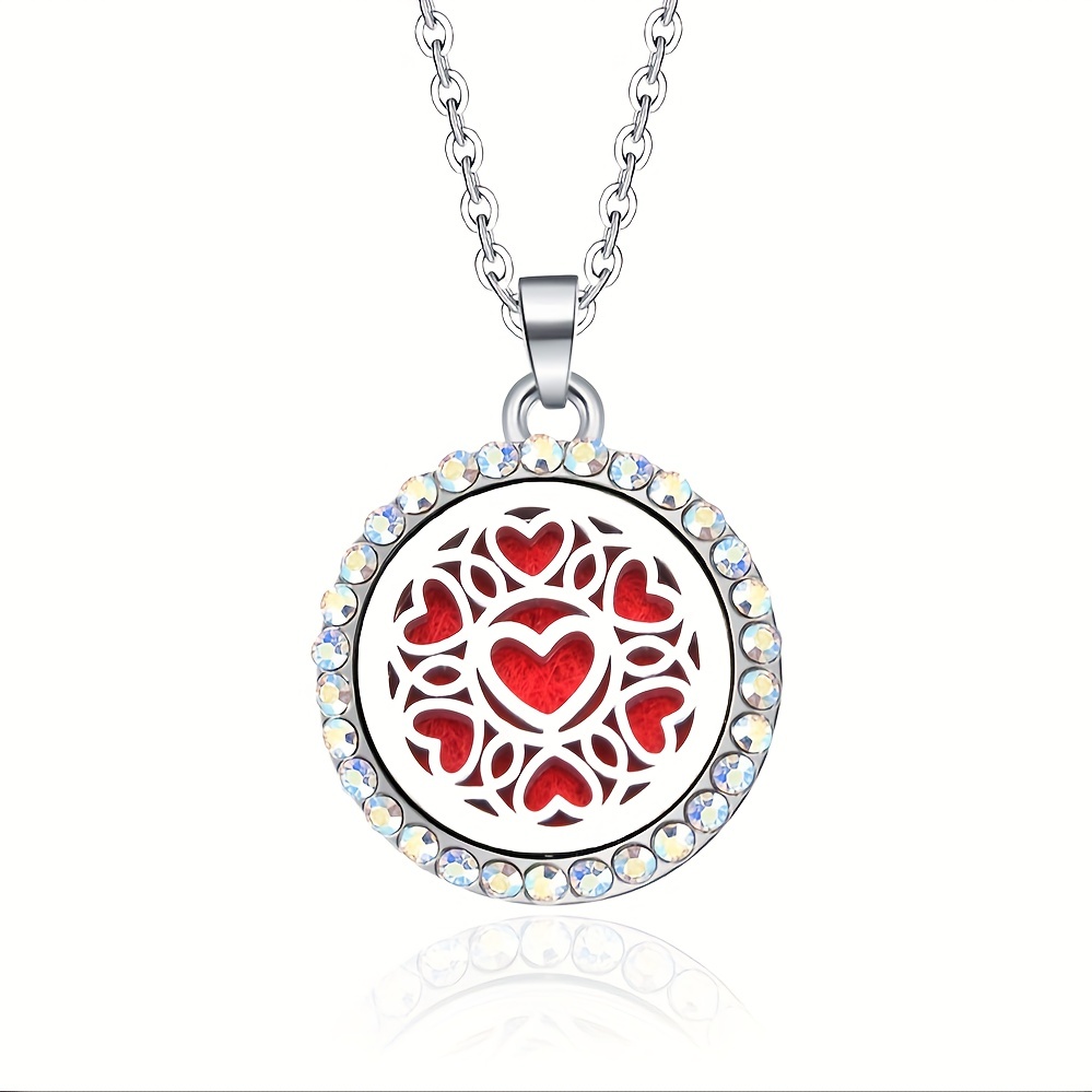 Stainless Steel Locket Necklace Aroma Diffuser Perfume Storage