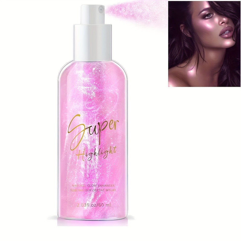 4 Colors Body Glitter Highlighter Powder Spray High Gloss - Temu