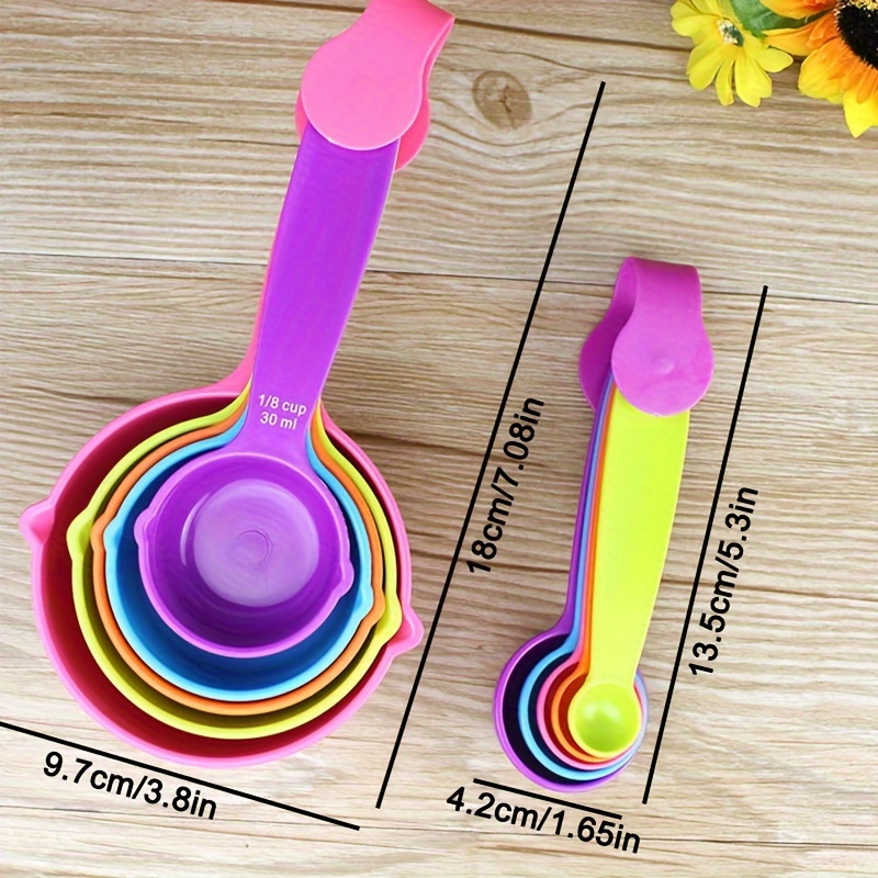 Measuring Cups Tools Colorful 5PCS Kitchen Colour works Cups Baking Utensil  Set Kitchen Tools