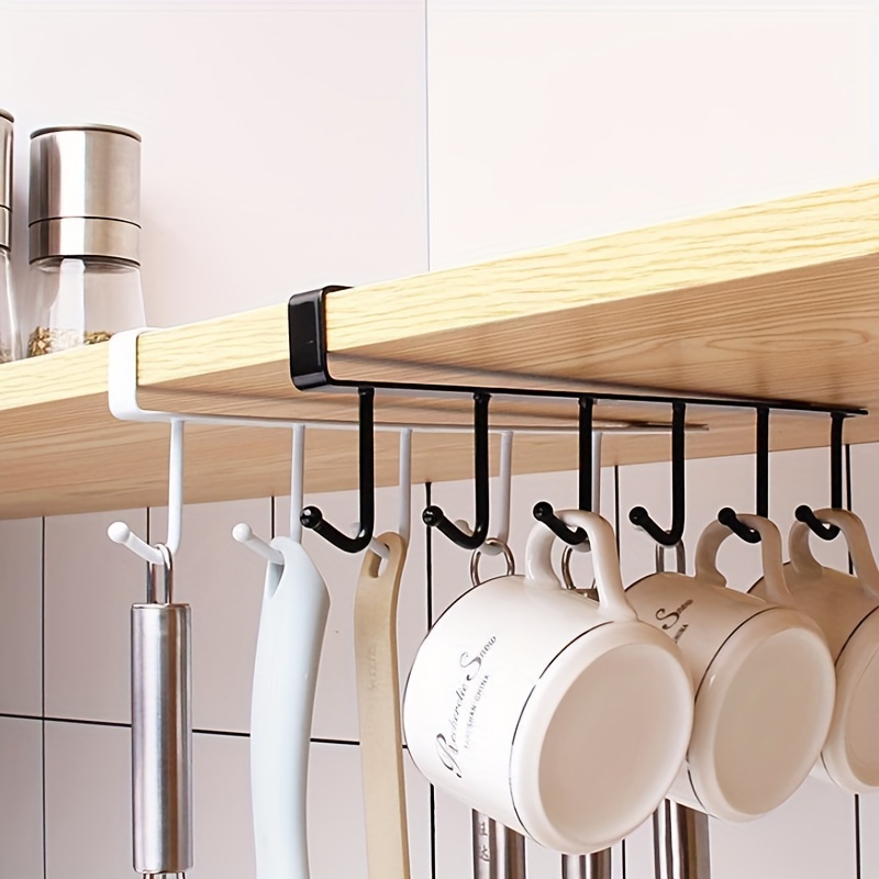 Colgador de utensilios autoadhesivo, estante colgante para utensilios de  cocina, soporte para utensilios de cocina con 6 ganchos para llave de , con