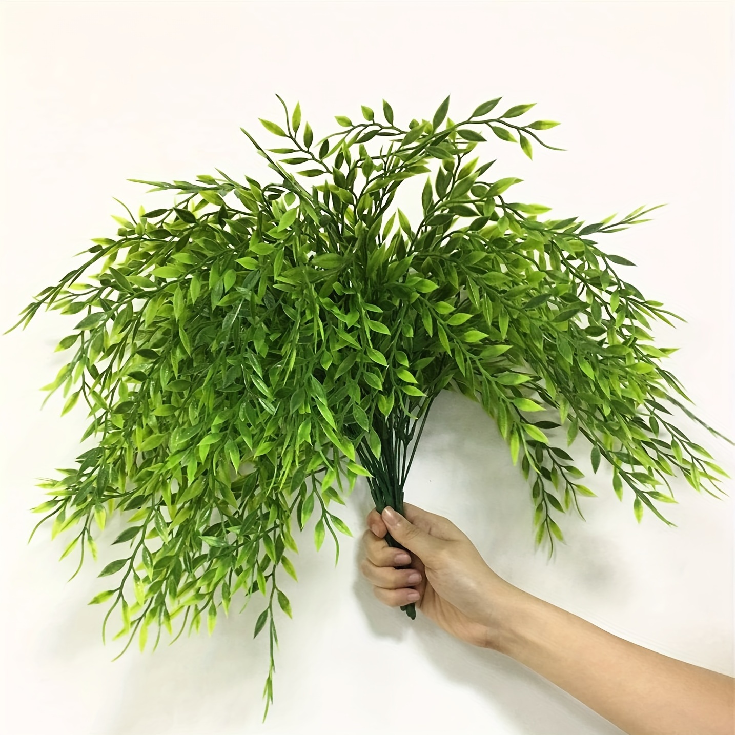 3pcs Artificial Plants Simulated Green Leaf Fake Plants Wall