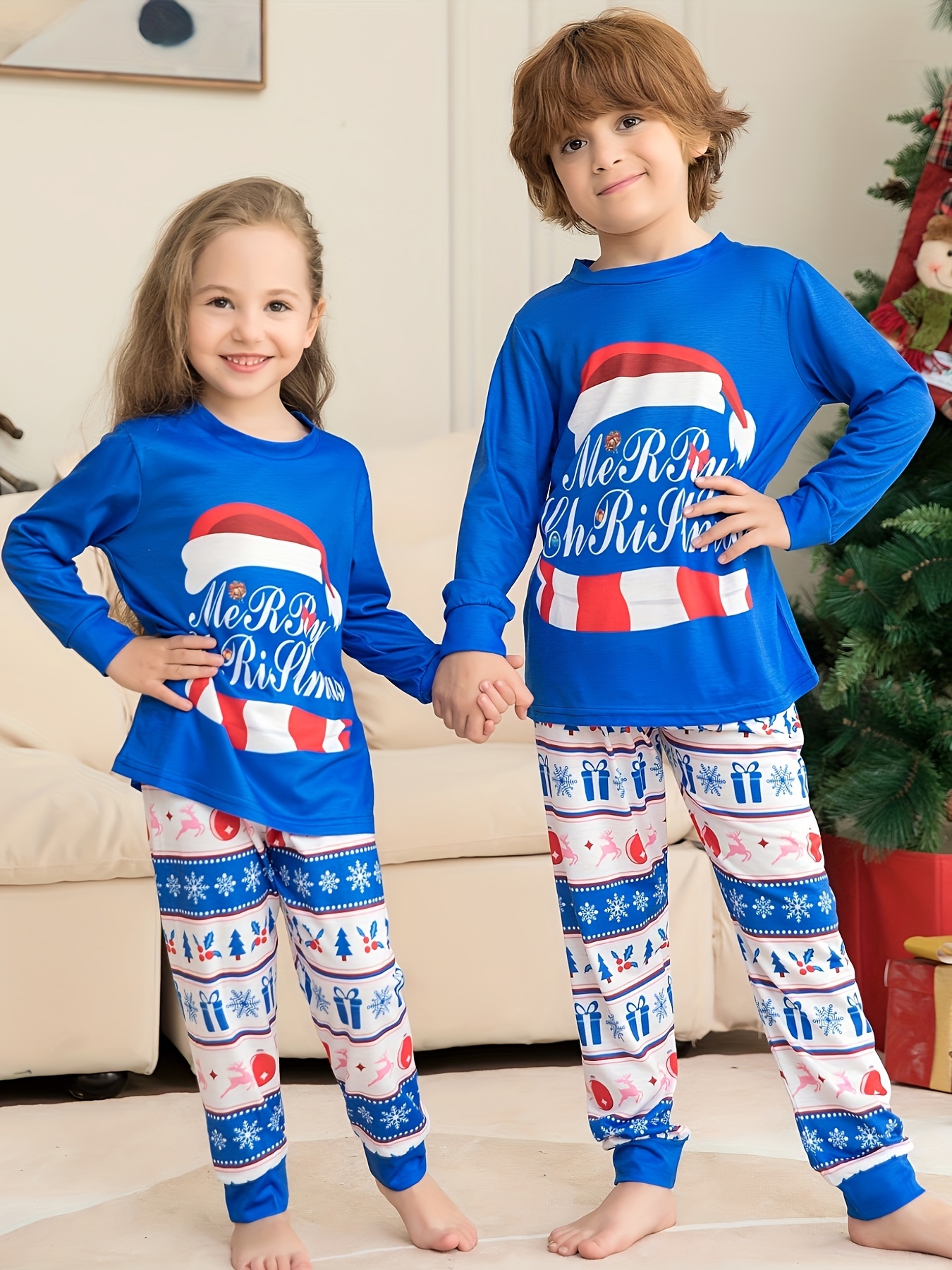 Ensemble pyjama de Noël pour bébé fille, garçon, fille