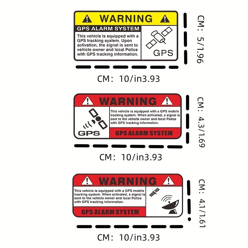 Stickers Alarme pour Voiture - Autocollant (ALARM SYSTEM)