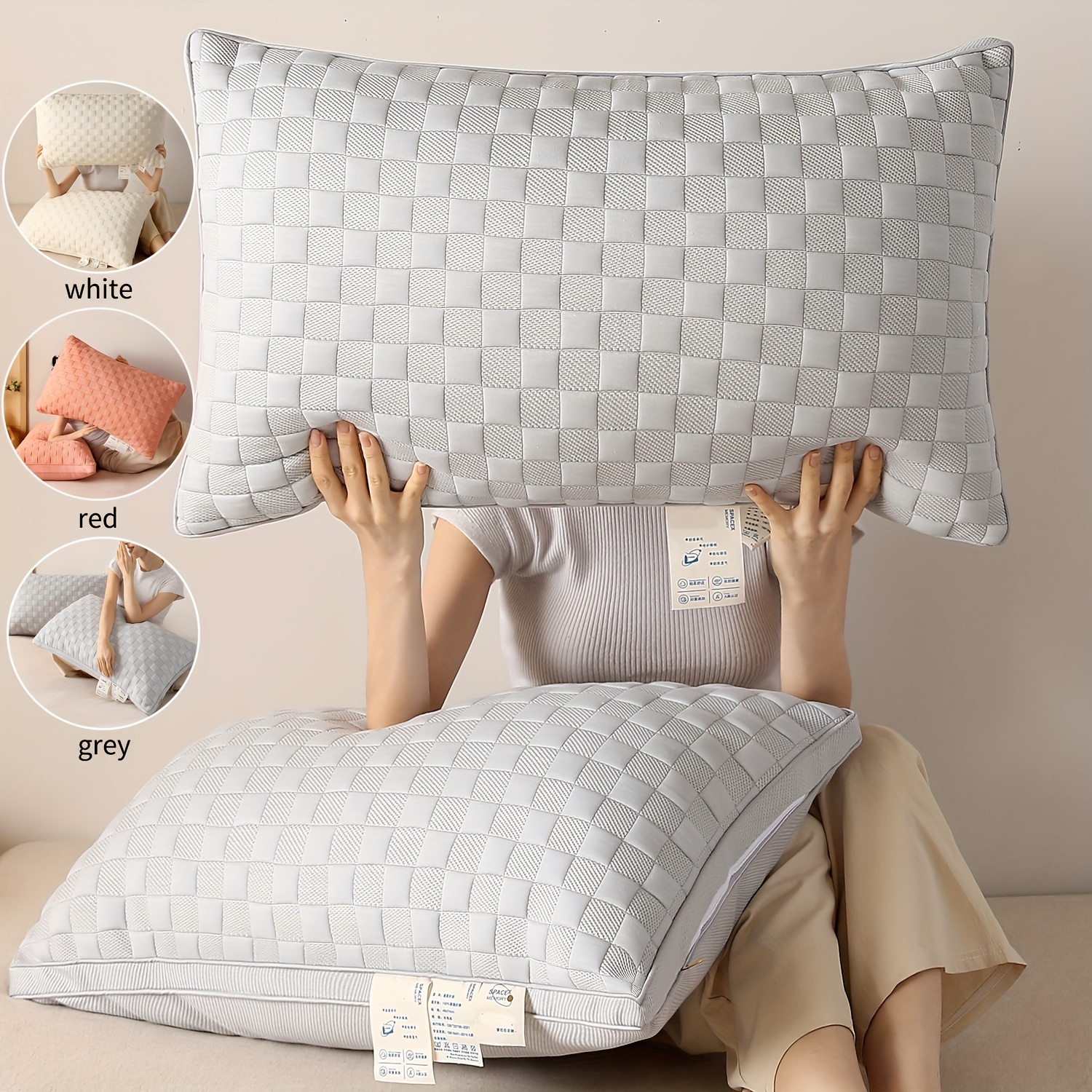 1 pza/4 pzas Almohadones Pequeños Almohada Blanca Cama Cojín - Temu Mexico