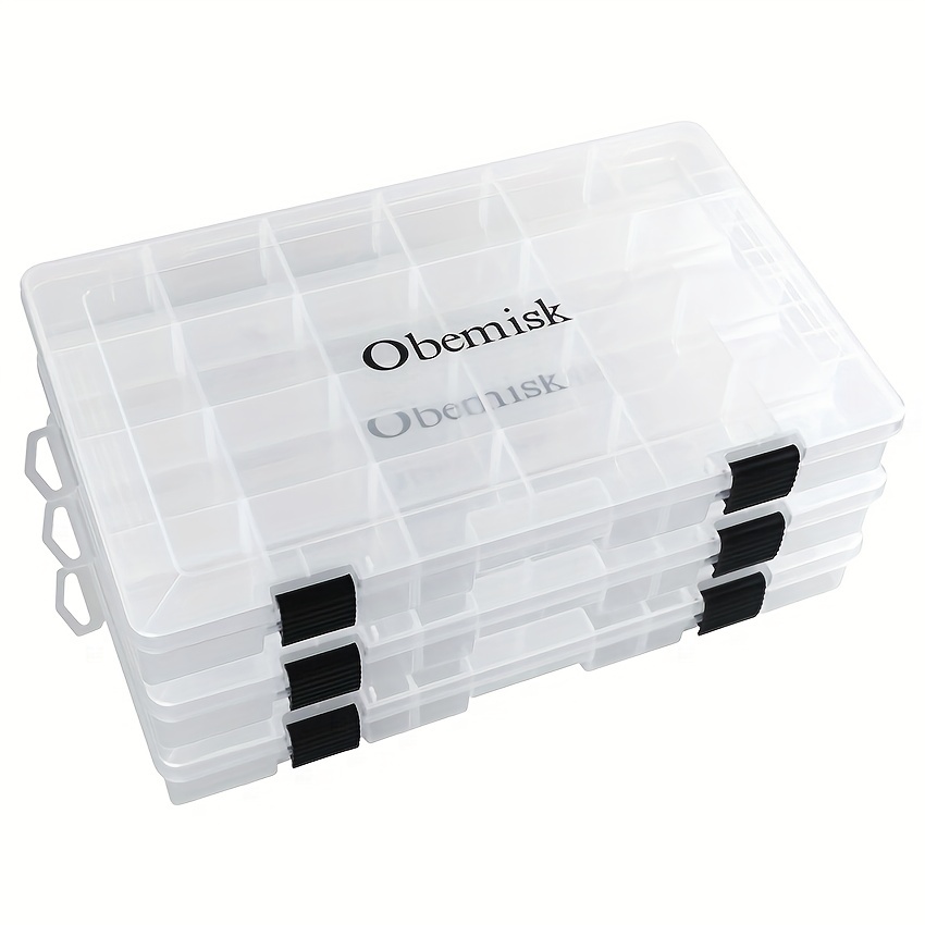 Tackle Box Fishing Tackle Box Organizer Storage, Clear Fishing Box  Organizer with Movable Tray, Plastic Waterproof Compartment Organizer Box  for