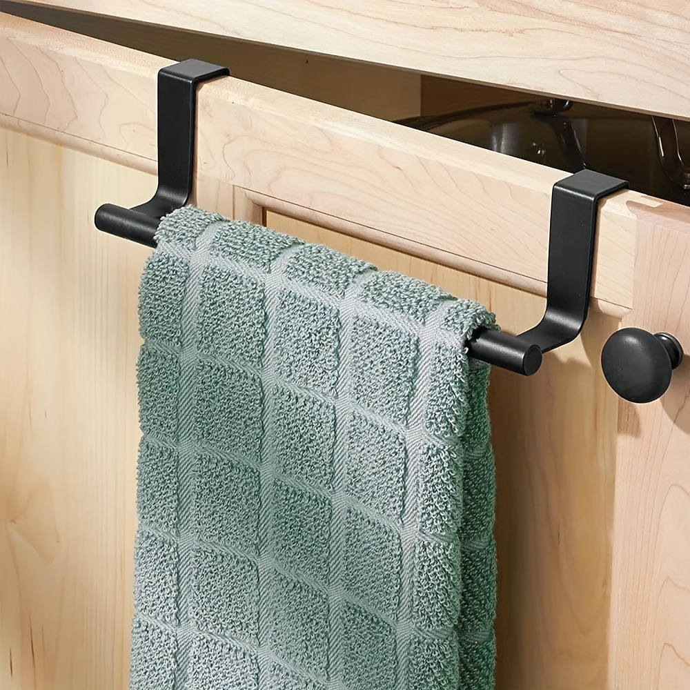Kitchen Stainless Steel Single Pole Towel Rack Cabinet/door - Temu