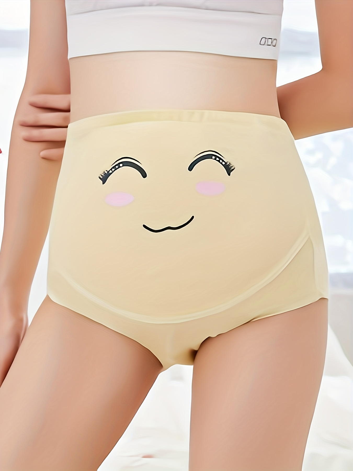 High Waist Underwear Belly Support Pregnant Women Cartoon 