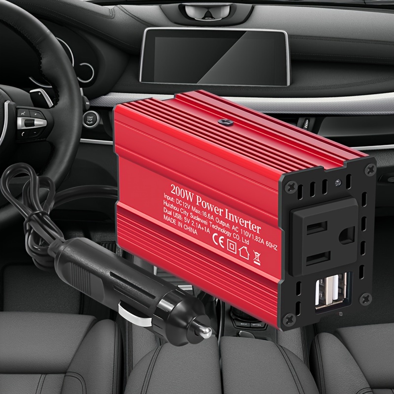 Power Inverter: Transform Your Car Into A Home With Dual Usb - Temu