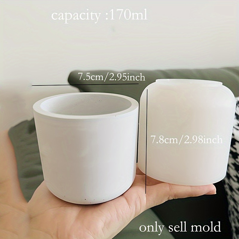 Silicone Molds for Concrete Candle Vessel Mold Cement Candle Cup Silicone  Mold