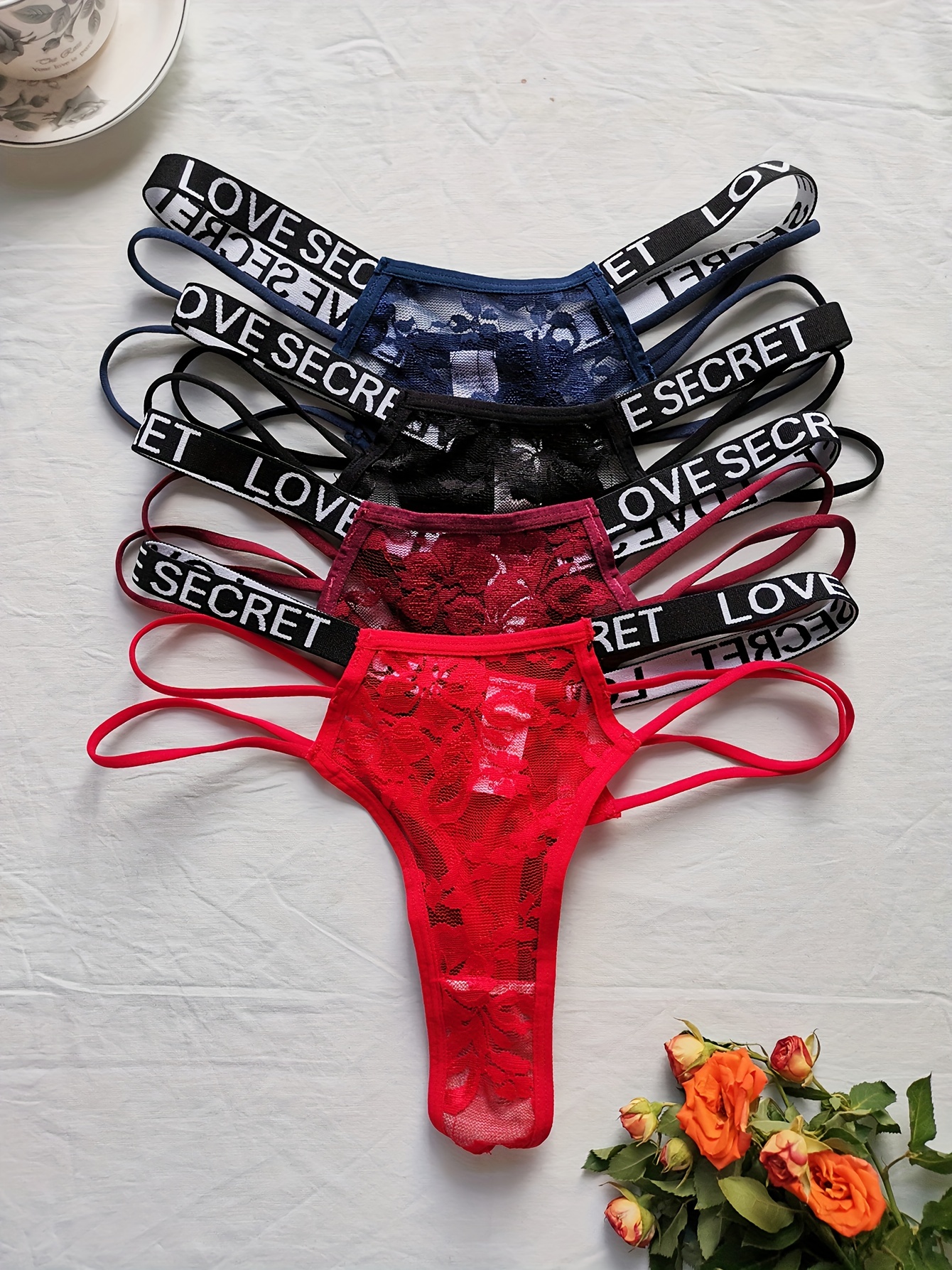 Fashion 7pcs Per Lot Women G Strings Sexy Lace Butterfly Bandage Thong  Panties Underwear