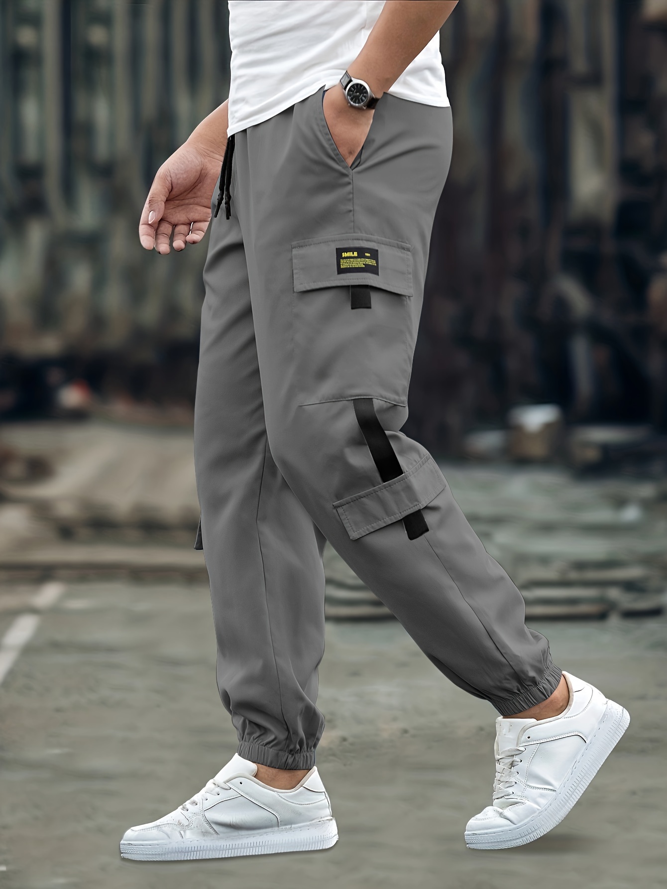 Multi Flap Pockets Cargo Pants Men's Casual Loose Fit - Temu Kuwait
