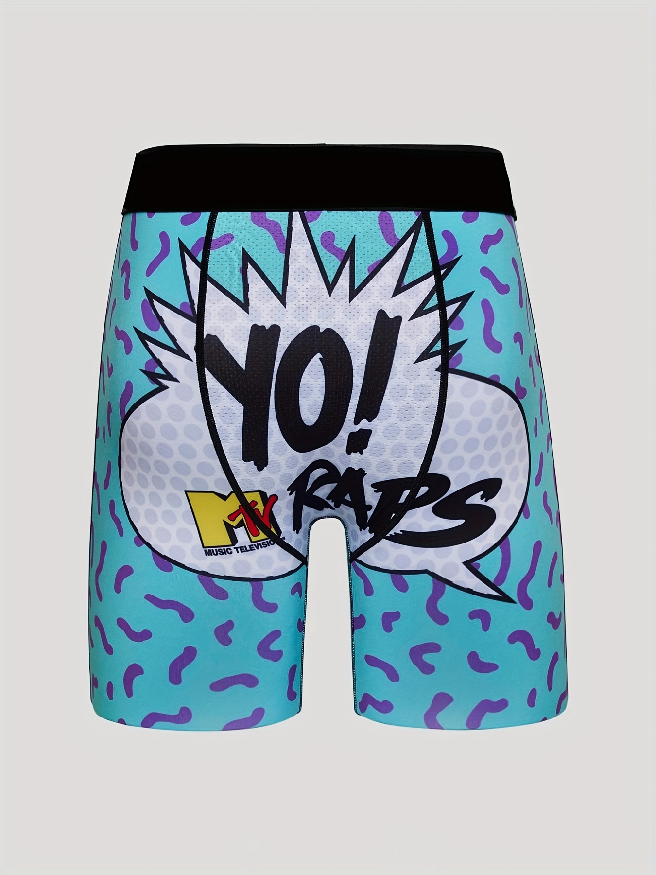 yes No' Print Men's Graphic Long Boxer Briefs Shorts - Temu
