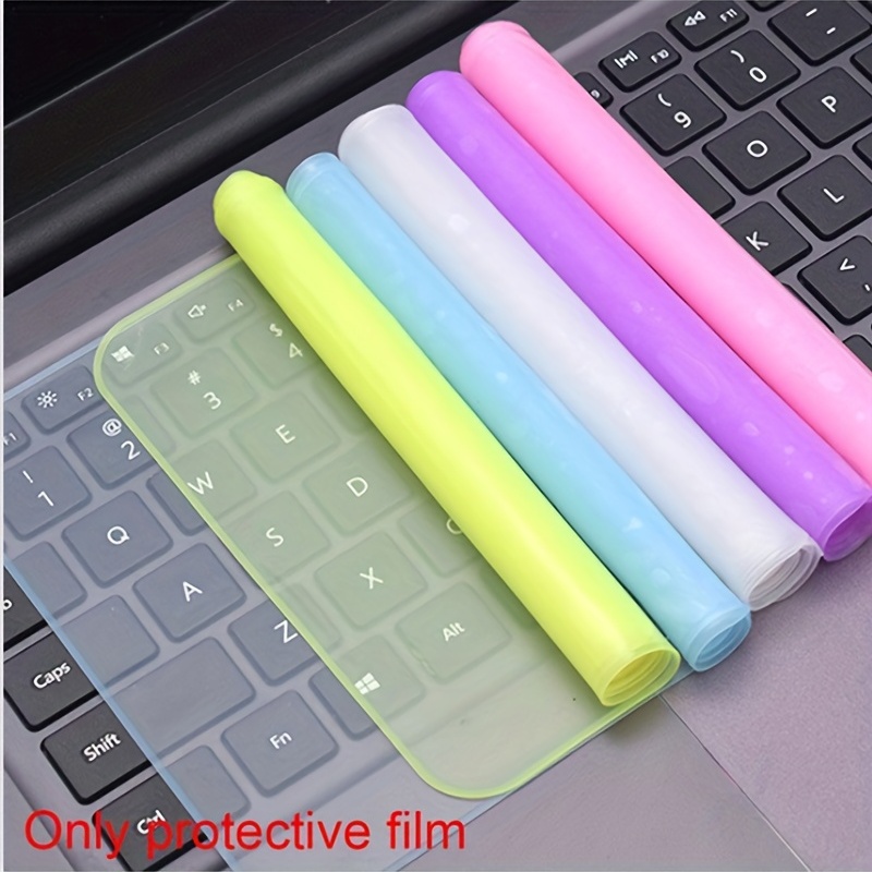 SHAR 1 pièces Protege Clavier Silicone Protection Clavier Transparent Film  de Protection du Clavier pour Clavier D'ordinateur de Bureau