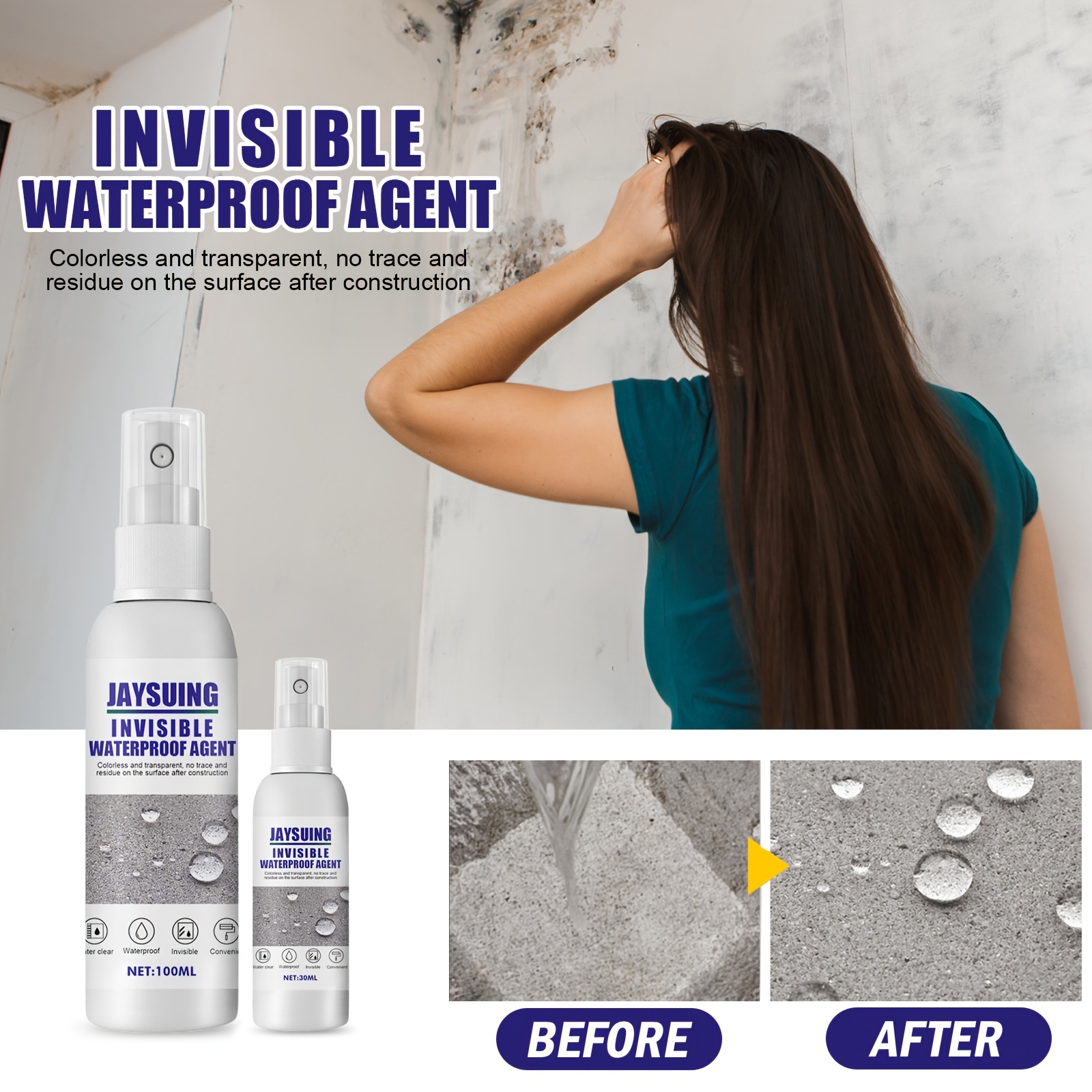 Invisible Waterproof Agent Bathroom Infiltration Type Nano - Temu