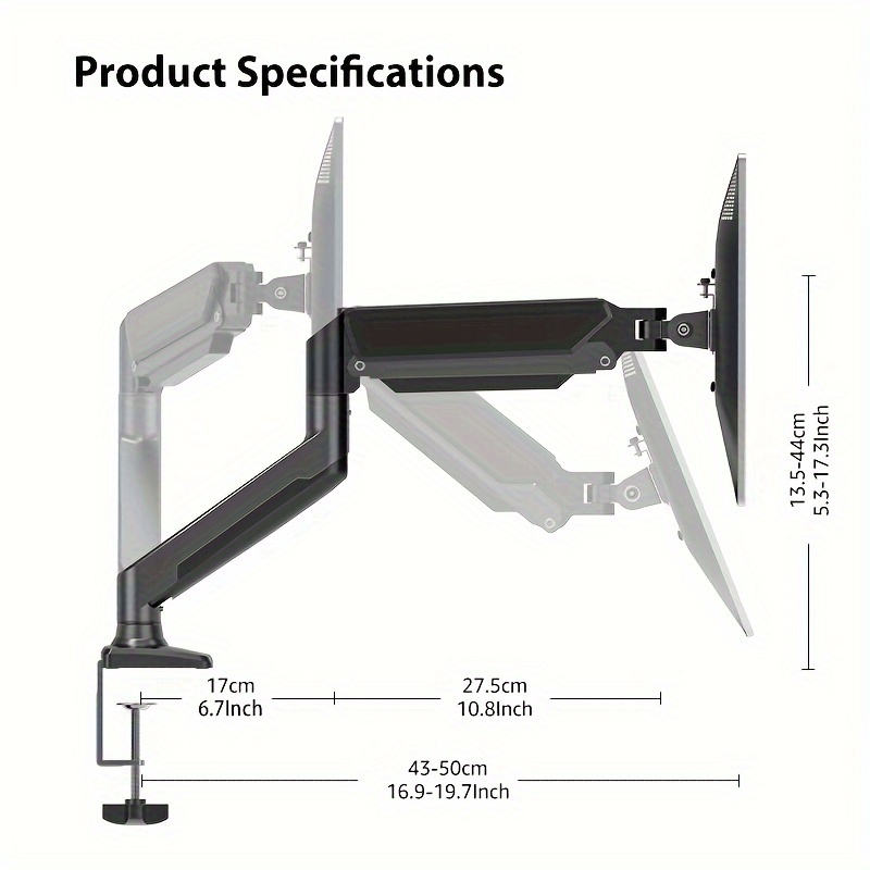 Monitor Arm Dual Monitor Stand Adjustable Spring - Temu