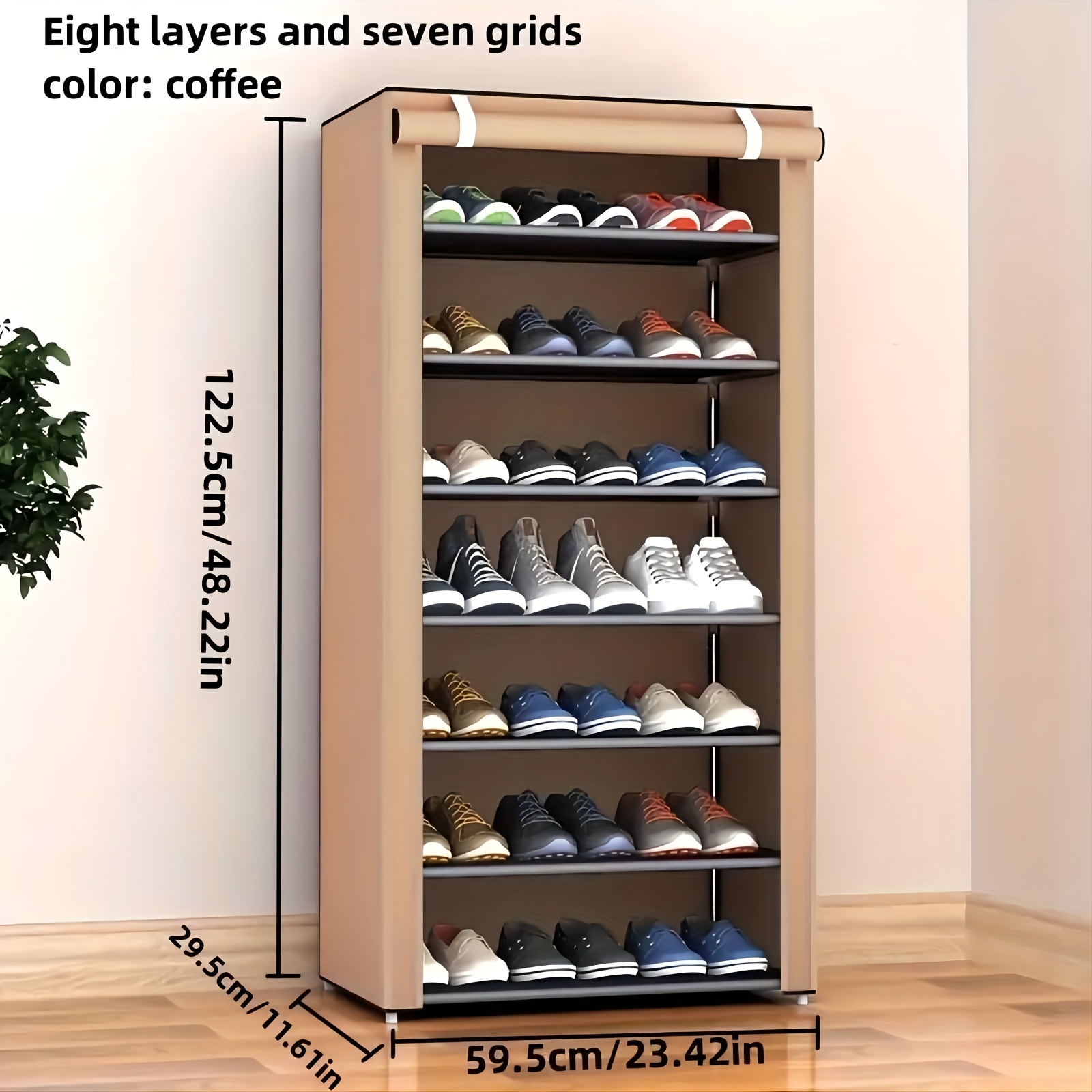 Simple Shoe Rack Nonwoven Fabric Dustproof Shoe Shelf Saving Space