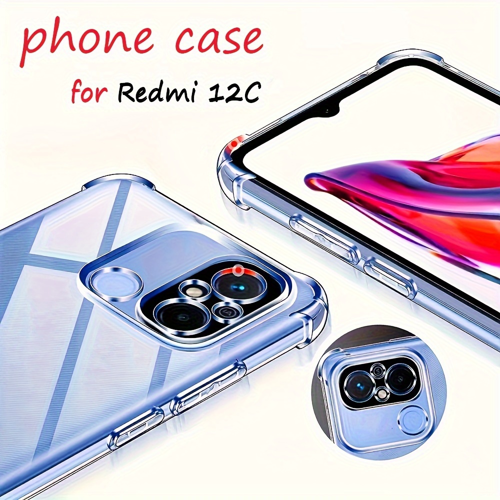 Para Xiaomi Redmi 12C (6.71) Caso, Carcasa De Parachoques De Silicona  Suave Transparente Flexible Teléfono Fundas Protectoras TPU Cubierta Para