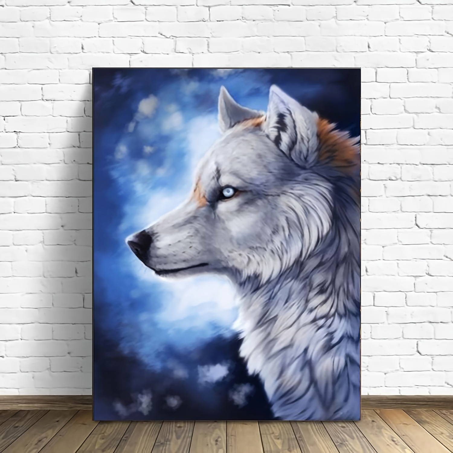 Wolf Diamond Painting Kits Artificial Diamond Art Animals 5d - Temu