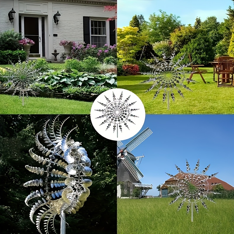 Metal Wind Spinner 3D Wind Catcher Outdoor Patio Decor
