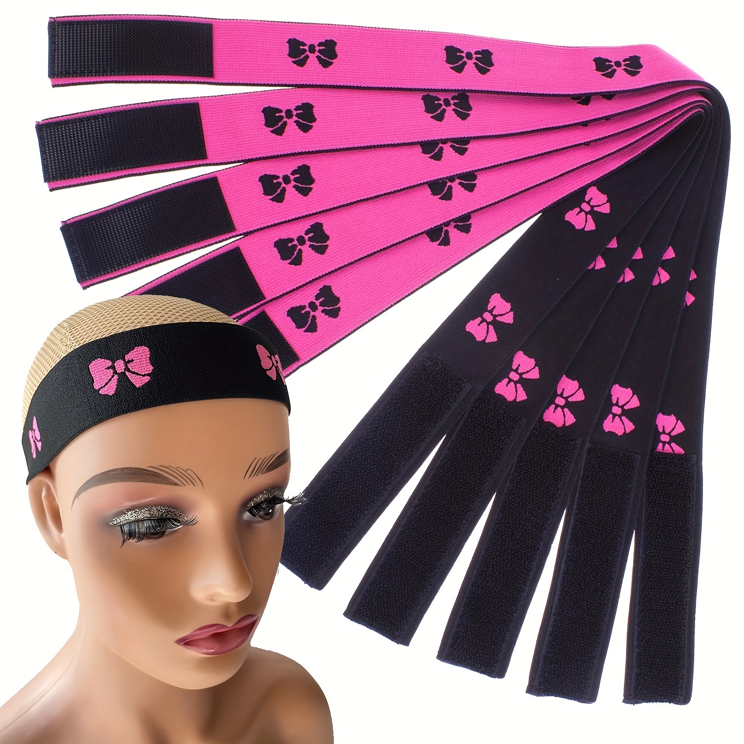 Lace Melting Bands for Wigs - Securely Wrap Lace Frontal and Lay Edges -  Elastic Wig Bands for Lace Front Wigs and Lace Frontal Melt Wig Band Edge
